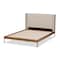 Baxton Studio Brooklyn Walnut Wood Beige Full Size Platform Bed 140-7541 - alternate 2